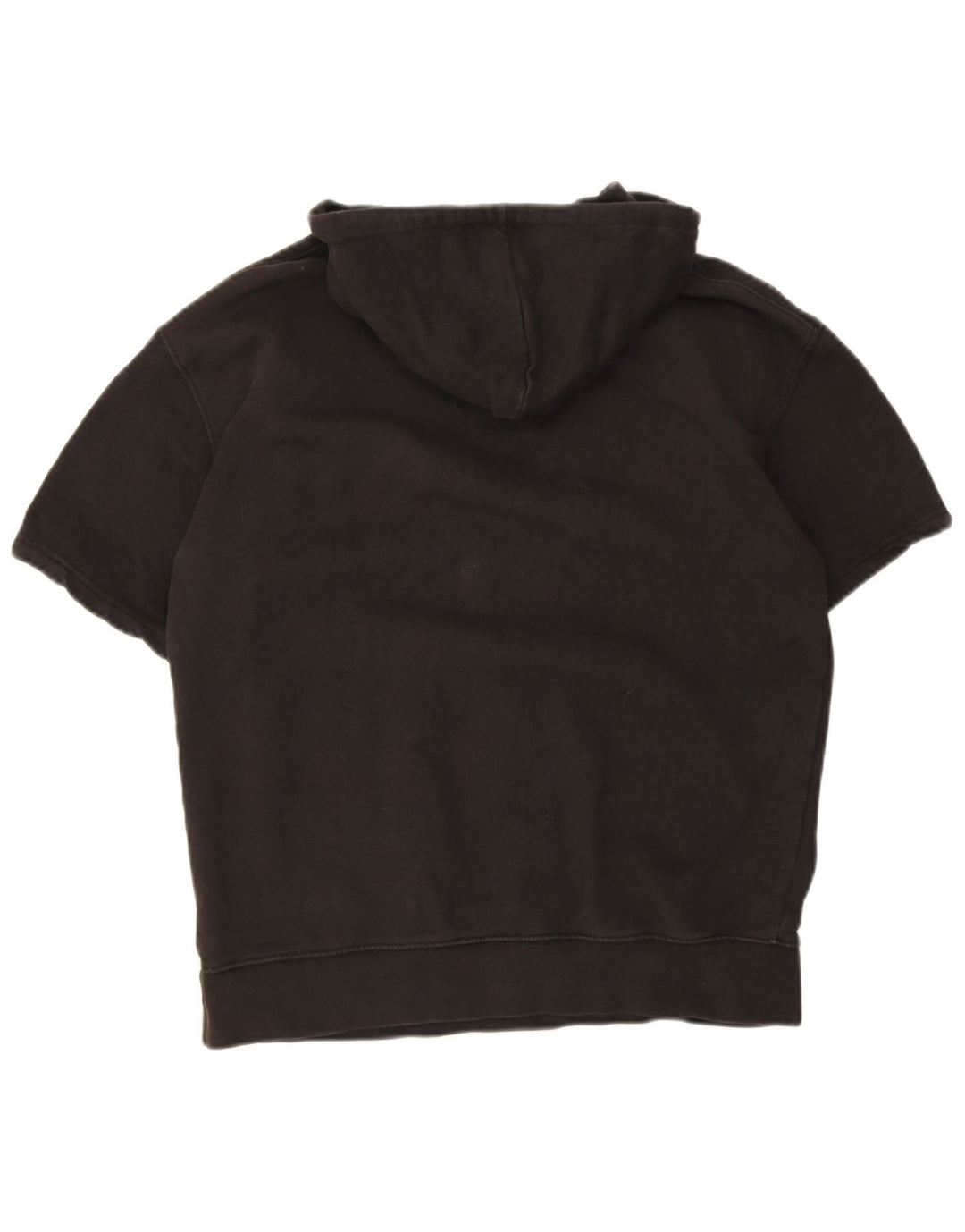Zara Herre Kortærmet Hættetrøje Jumper Medium Sort Bomuld