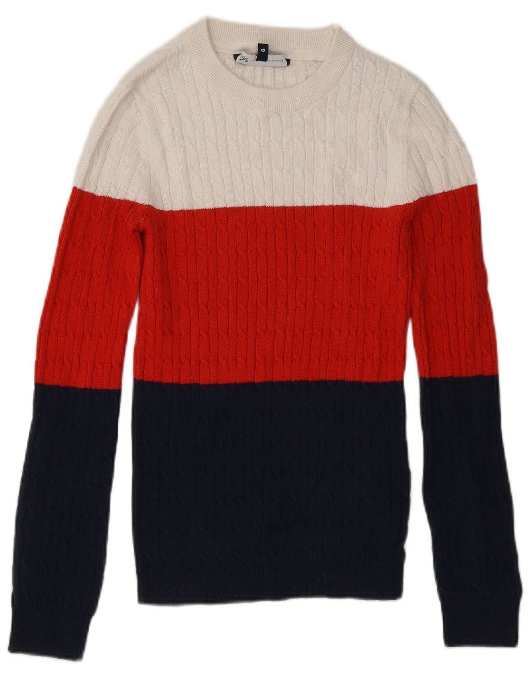 Besætningstøj Dame Crew Neck Jumper Sweater UK 8 Small Multicolor