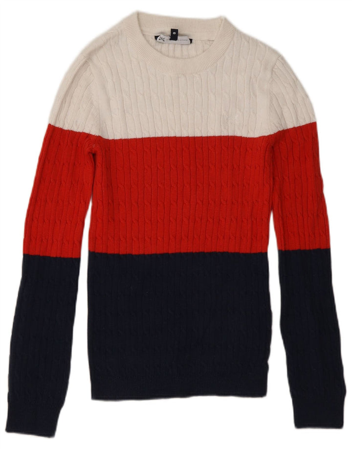 Besætningstøj Dame Crew Neck Jumper Sweater UK 8 Small Multicolor