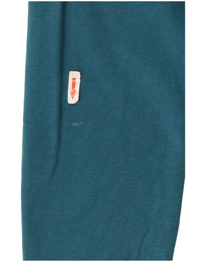Adidas Dame Grafisk Sweatshirt Jumper UK 16 Stor Blå Bomuld
