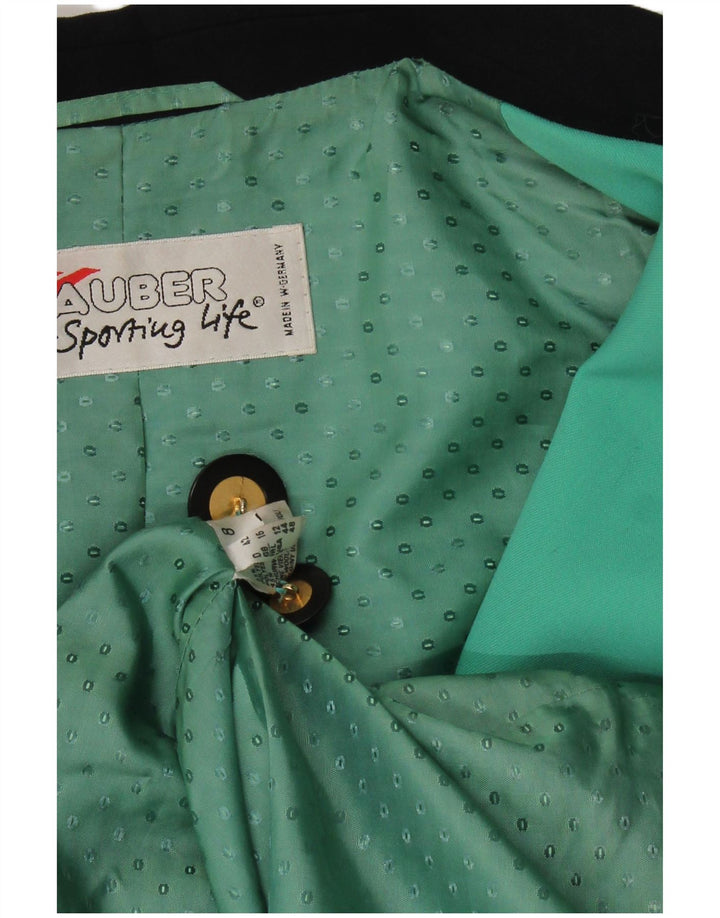 HAUBER Dame Dobbeltradet Blazer Jacket UK 16 Stor turkis