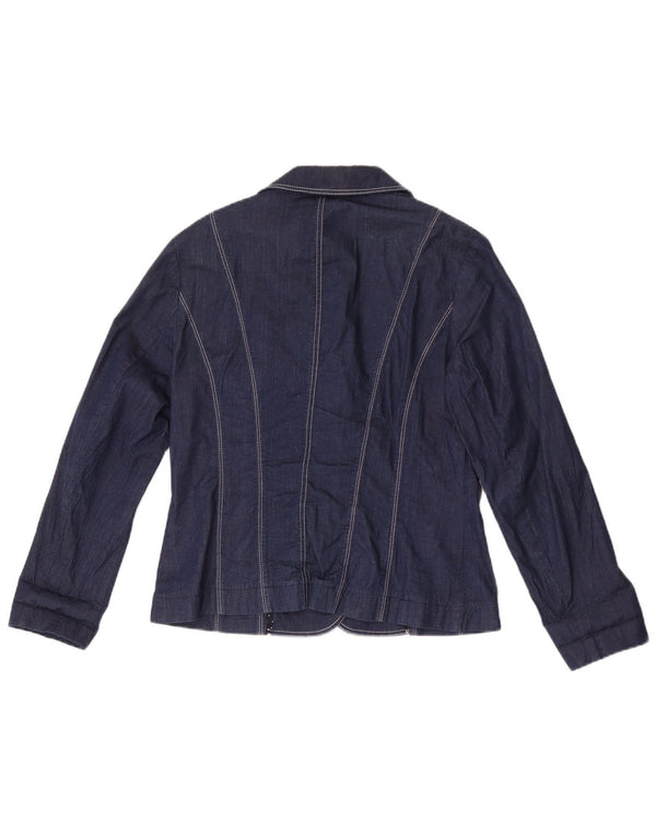 Conrad Dame 3-knaps denim blazerjakke US 8 Medium Navy Blue