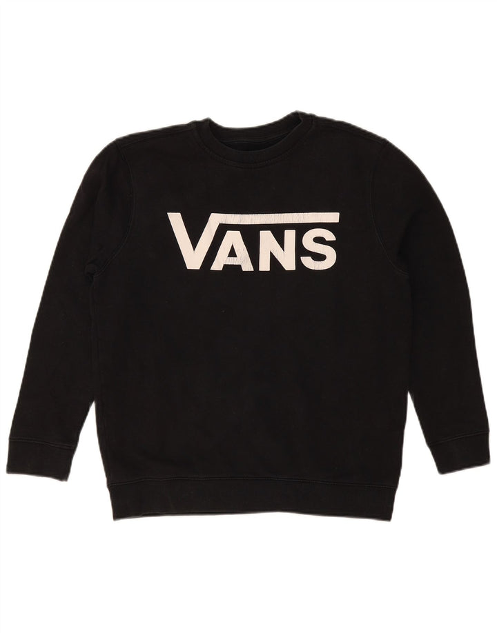 Vans Dame Grafisk Sweatshirt Jumper UK 16 Large Sort