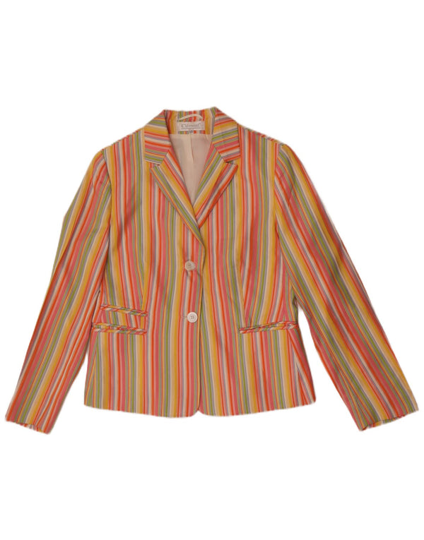 Clement Womens 2 Button Blazer Jacket EU 40 Medium Multicoloured Striped