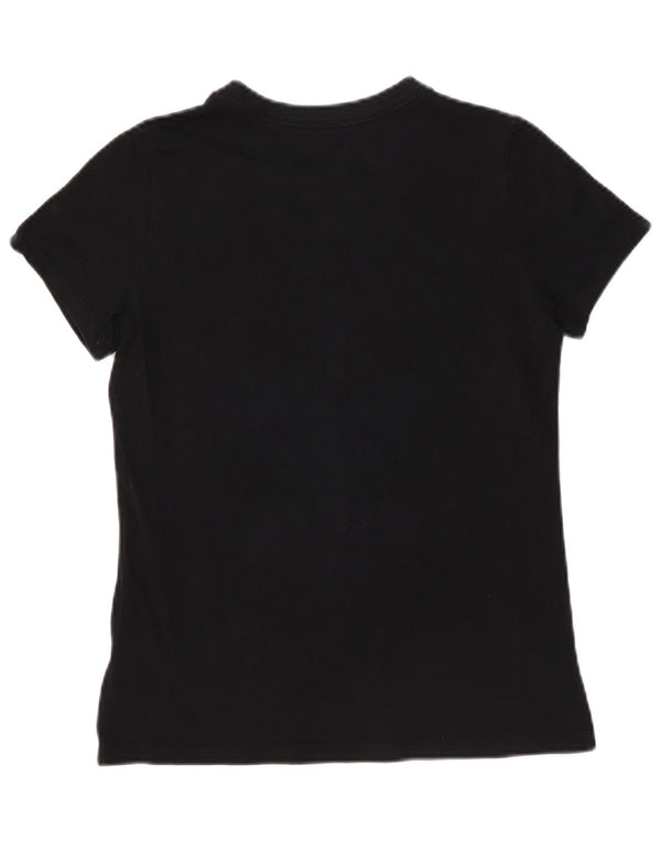 Nike Grafisk T-Shirt Top UK 10 Small Black Bomuld