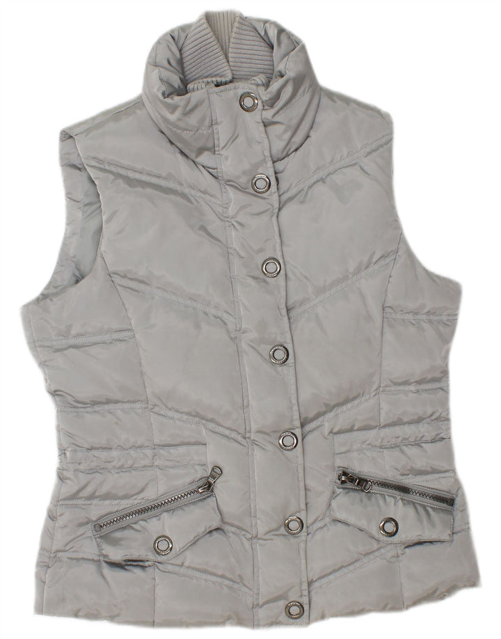 Esprit Womens Polstret Gilet UK 16 Large Grå Polyester