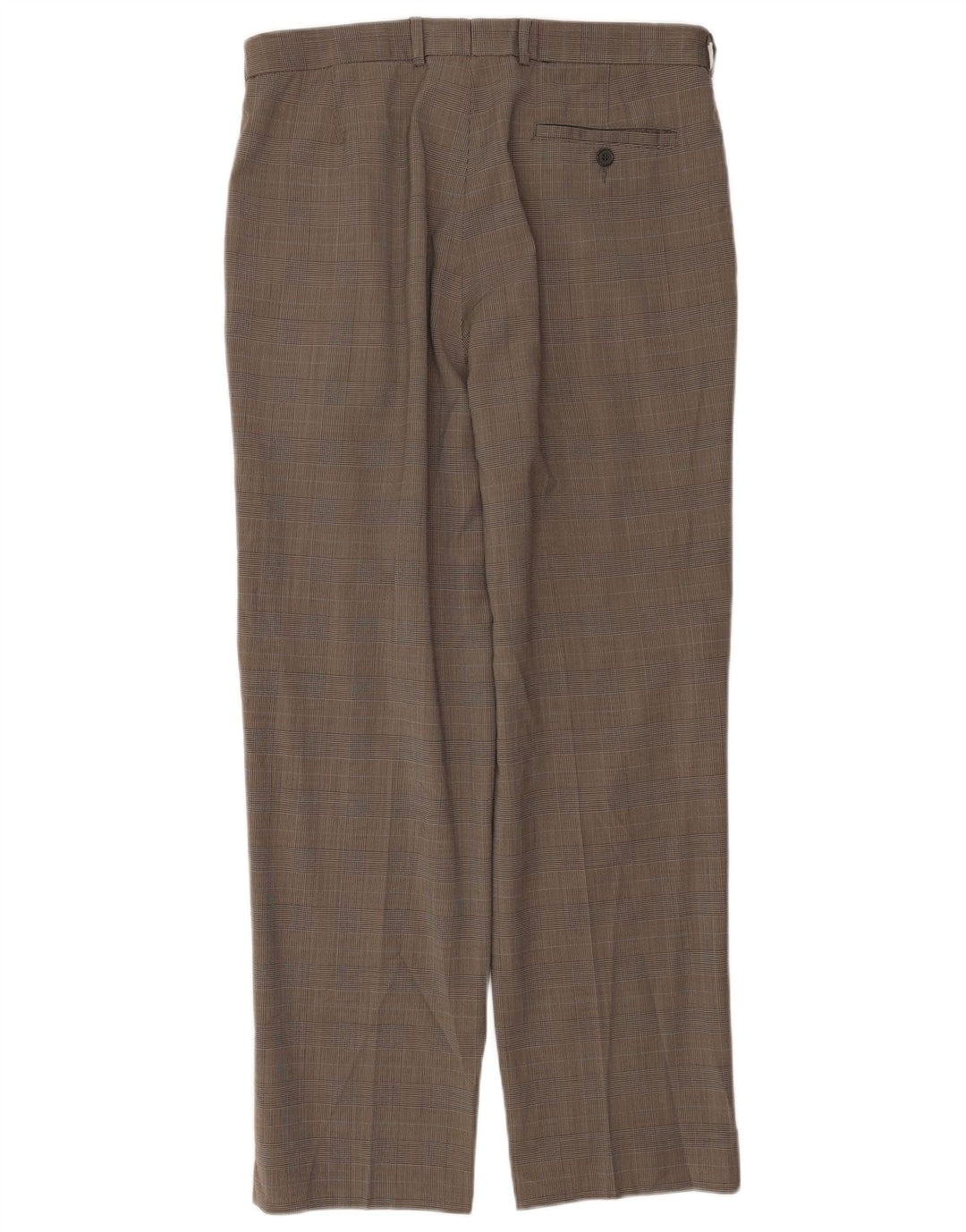 Marks & Spencer Herre Pegged Suit Bukser W34 L30 Beige Houndstooth