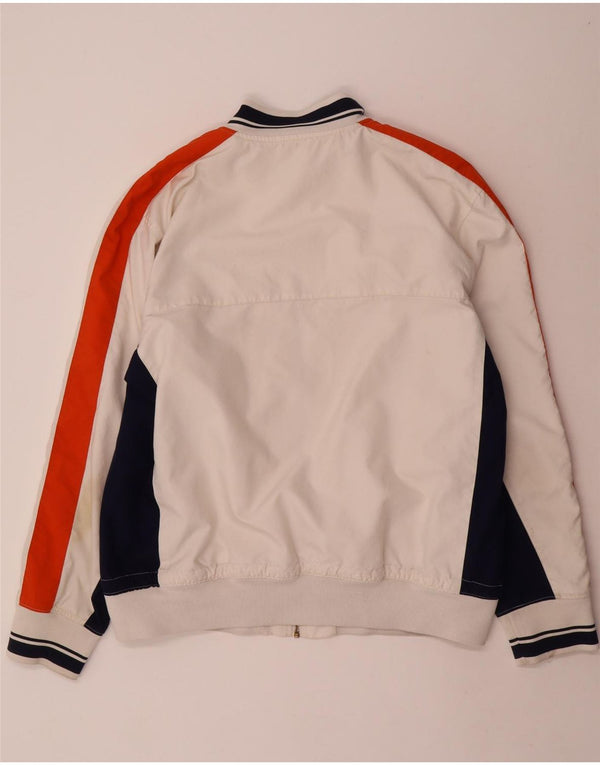 Nike træningsdragt topjakke til mænd UK 45/47 XL Hvid Colourblock Polyester
