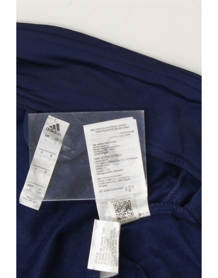 ADIDAS Mens Tracksuit Top Jacket Large Navy Blue Polyester Vintage Adidas and Second-Hand Adidas from Messina Hembry 