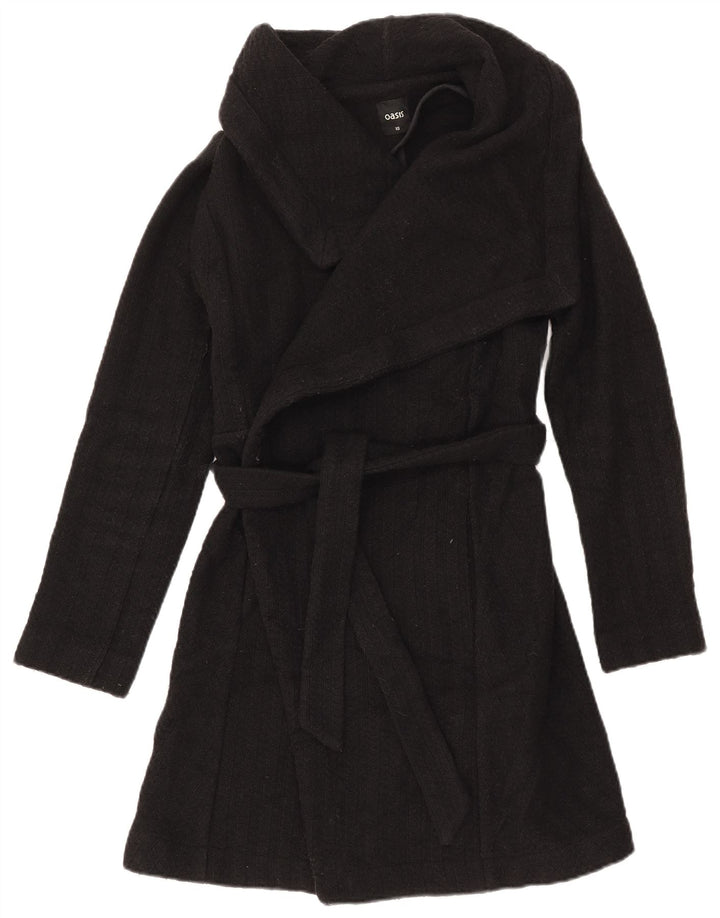 Oasis Dame Overfrakke UK 6 XS Sort Uld
