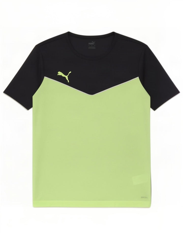 Puma Herre T-Shirt Top Stor Sort Colourblock Polyester