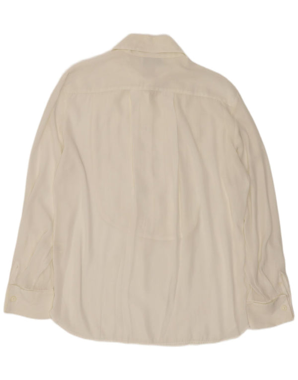 NYD Dame Loose Fit Pullover Shirt UK 14 Medium White Polyester