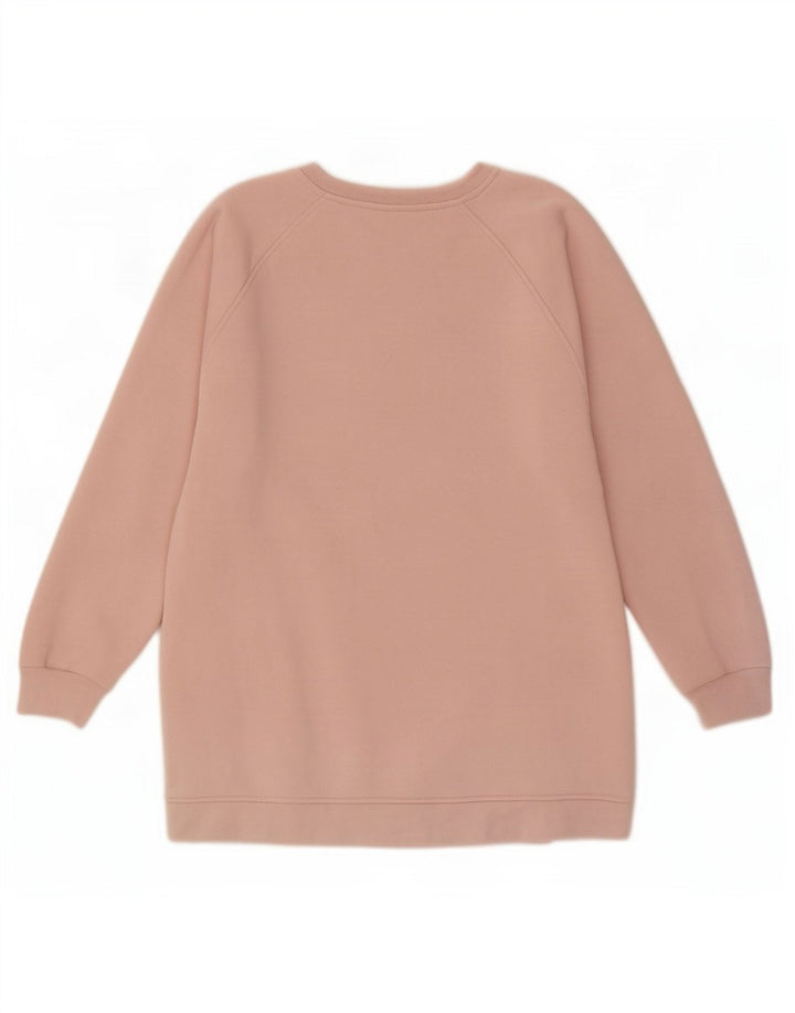 Marks & Spencer Dame Sweatshirt Jumper UK 14 Large Pink Bomuld