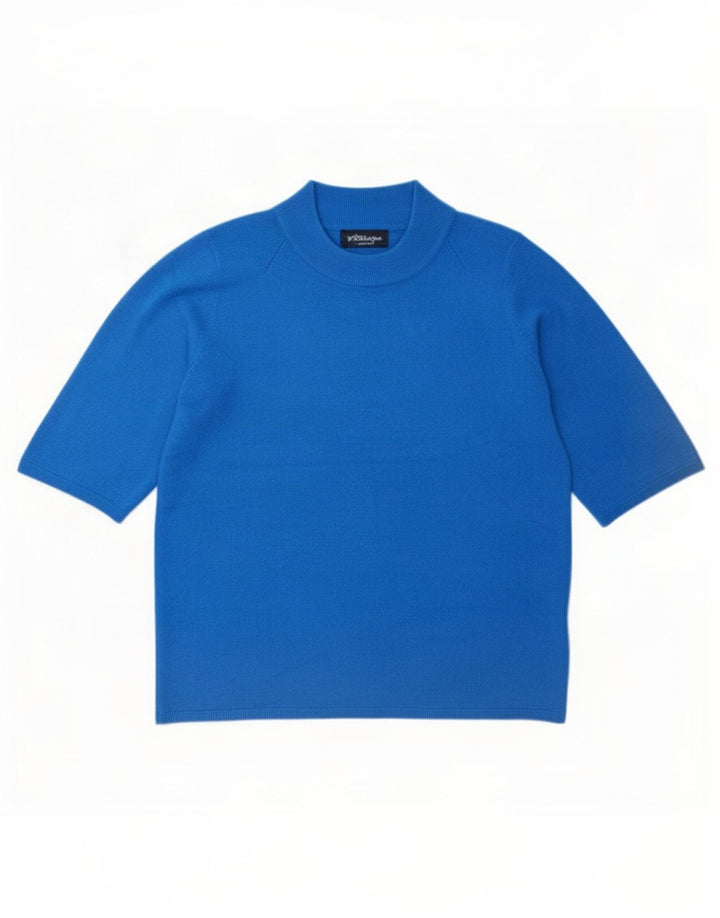 Marks & Spencer Dame Turtle Neck Jumper Sweater UK 14 Medium Blue
