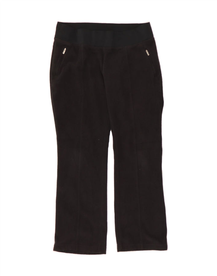 COLUMBIA Womens Fleece Tracksuit Trousers UK 14 Large  Black Polyester Vintage Columbia and Second-Hand Columbia from Messina Hembry 