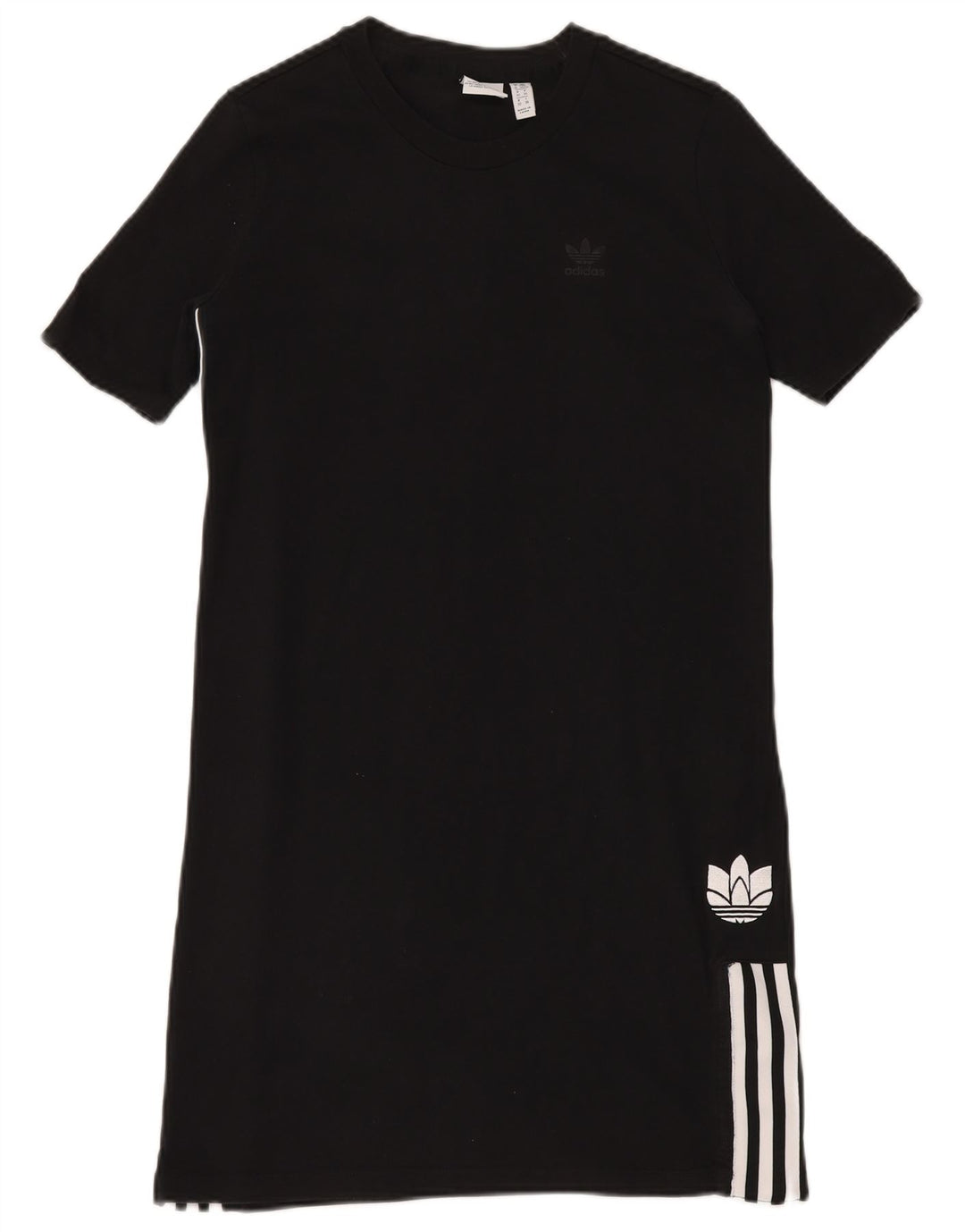ADIDAS T-shirtkjole til kvinder UK 6 XS Sort bomuld