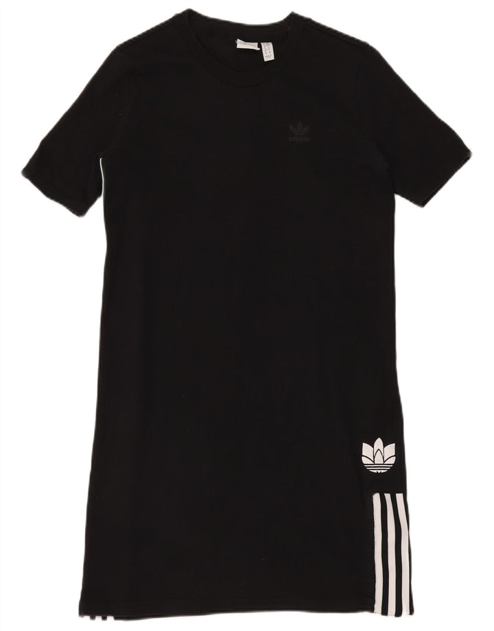 ADIDAS T-shirtkjole til kvinder UK 6 XS Sort bomuld