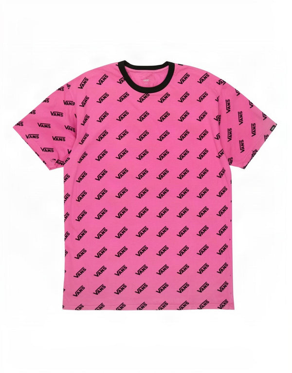 Vans Herre Grafisk T-Shirt Top Stor Pink Bomuld