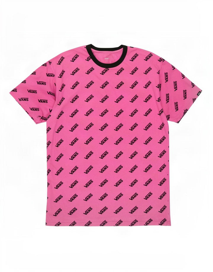 Vans Herre Grafisk T-Shirt Top Stor Pink Bomuld