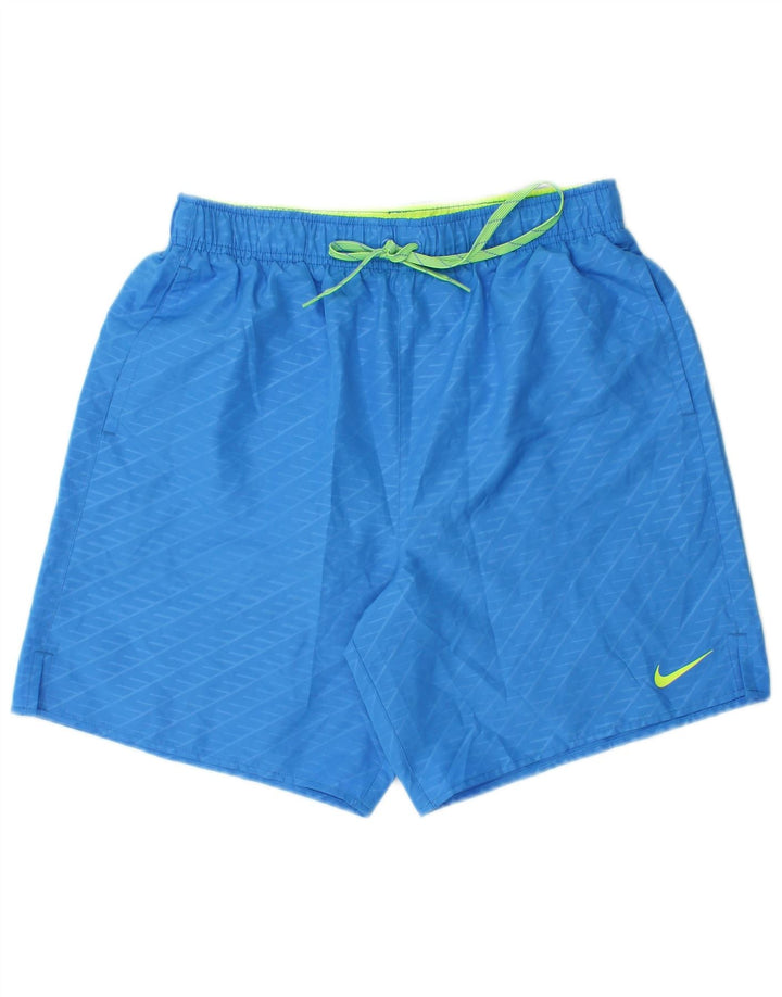 Nike Herre Sportshorts Medium Blue Geometric Polyester