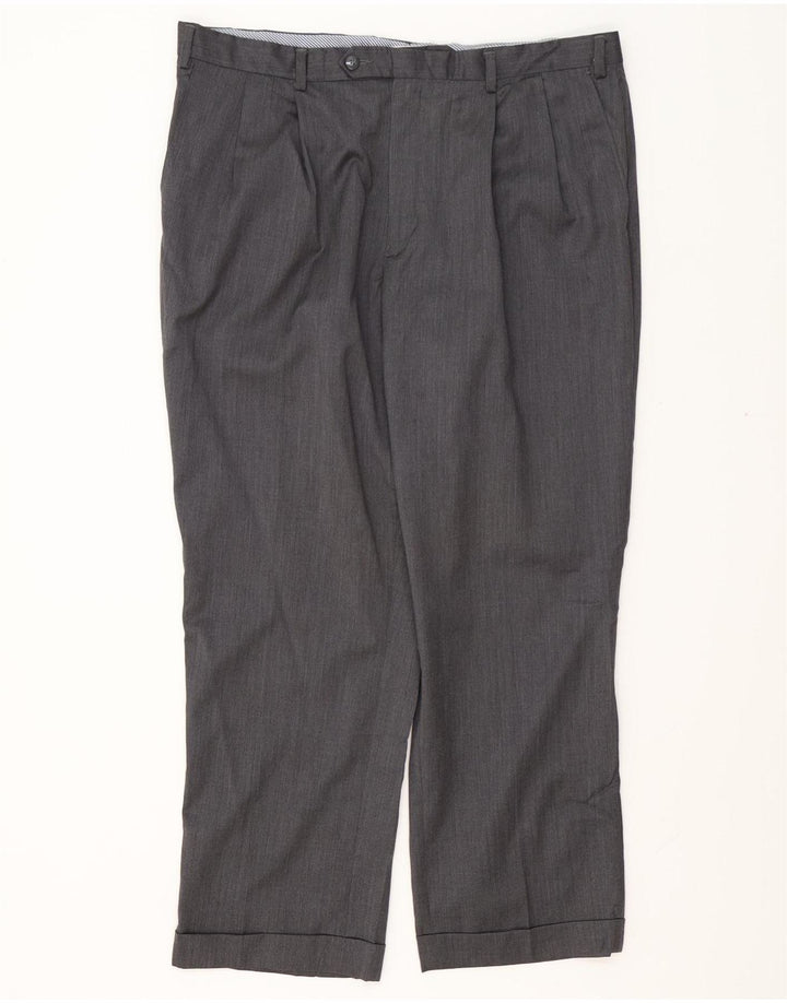 IZOD Herre Pegged Suit Bukser W38 L29 Grå Uld