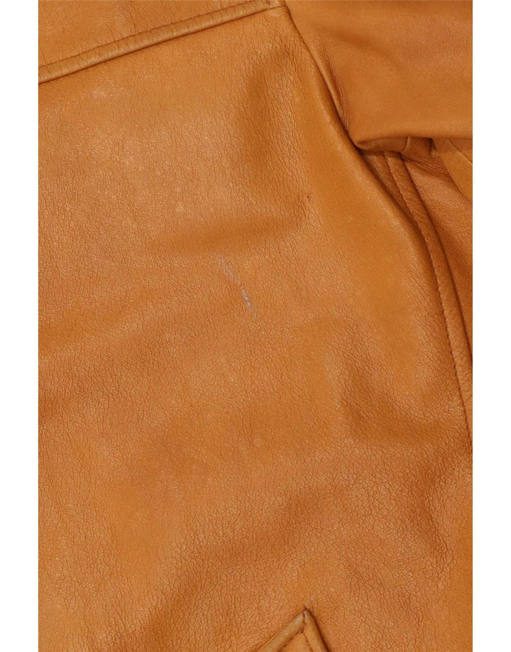 Steve Madden Herre Læderjakke UK 42 XL Beige Læder