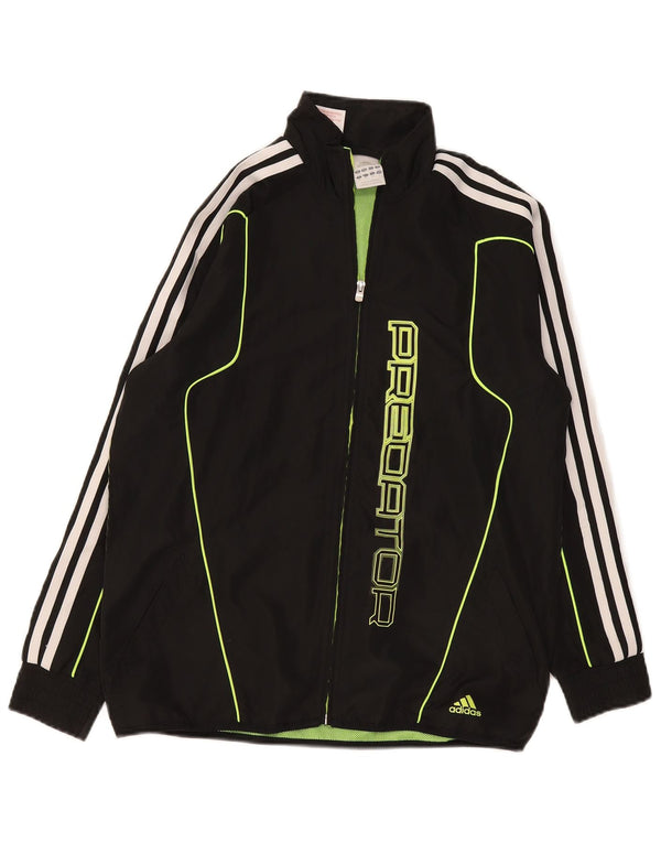 Adidas drenge grafisk træningsdragt topjakke 13-14 år stor sort polyester