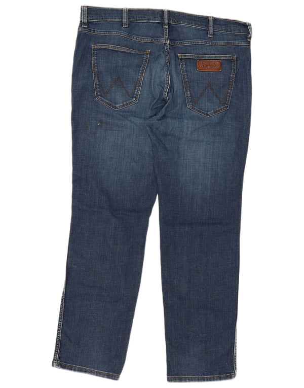 WRANGLER Herre Greensboro Straight Jeans W36 L30 Blå Bomuld