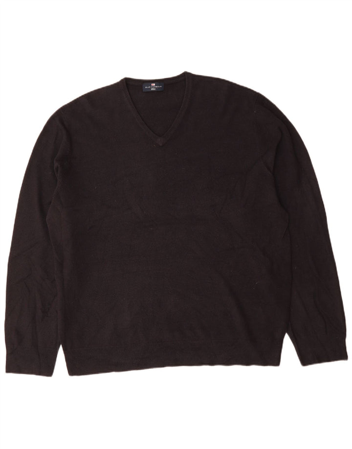 Marks & Spencer Herre Blue Harbor V-hals sweater 2XL marineblå