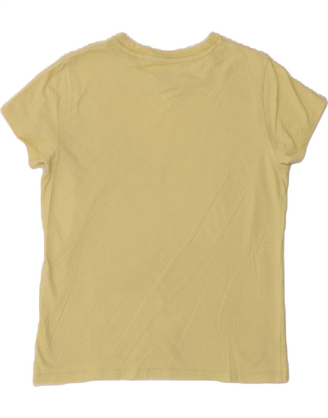 LEVI'S Womens Graphic T-Shirt Top UK 14 Medium Yellow Vintage Levi's and Second-Hand Levi's from Messina Hembry 