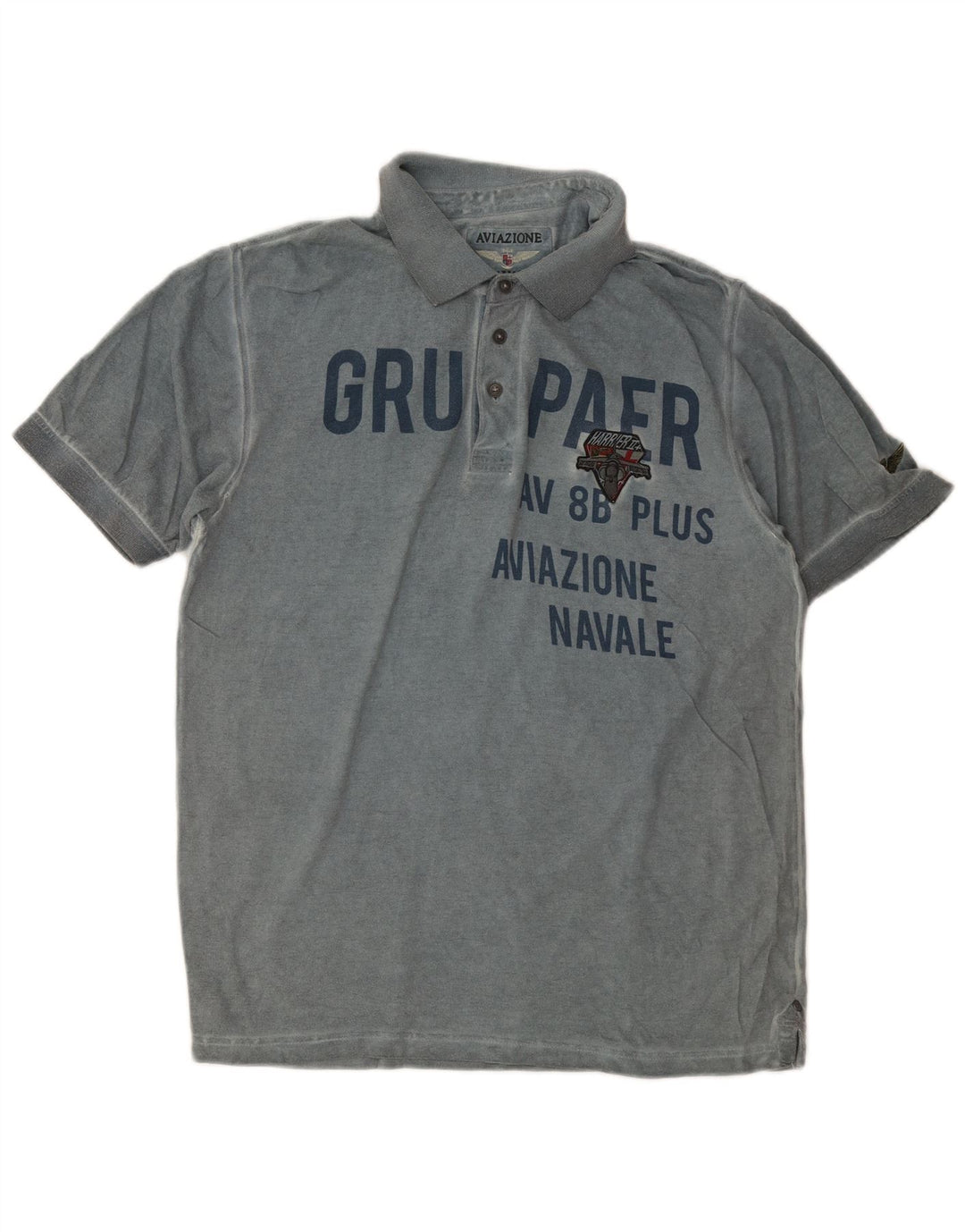 Aviazione Navale Herre grafisk poloshirt XL Blå