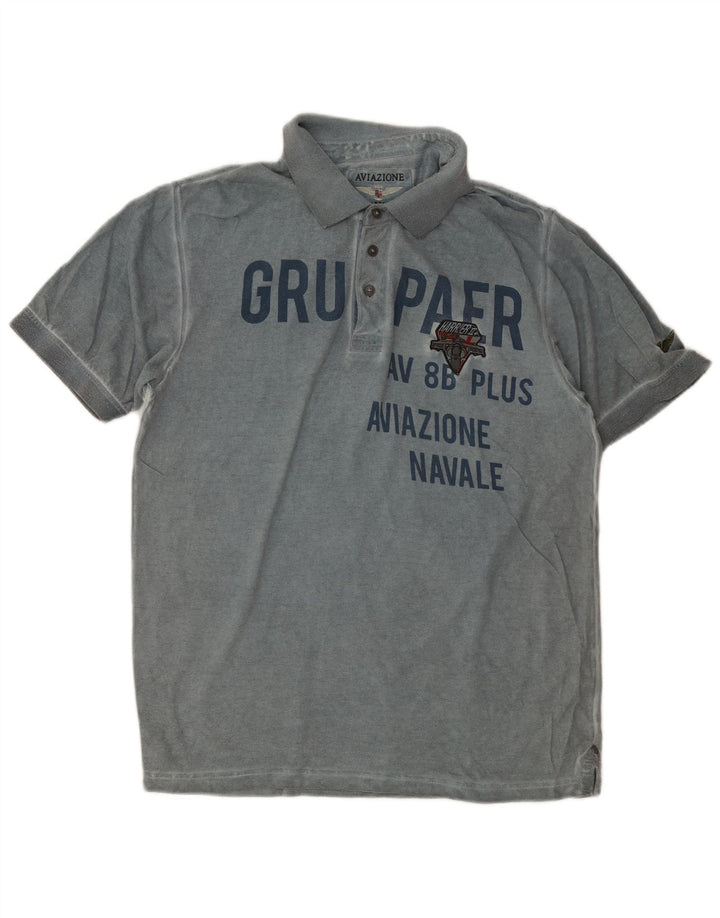 Aviazione Navale Herre grafisk poloshirt XL Blå