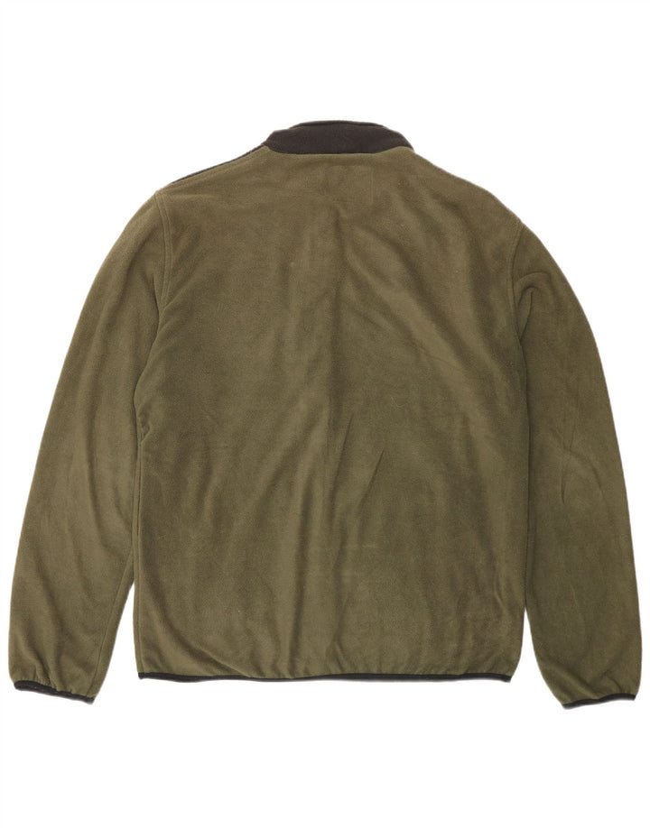 Jack & Jones Fleecejakke til mænd UK 40 Large Green Colourblock