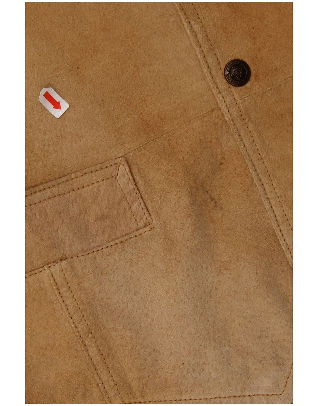 VINTAGE Herre ruskindsvest IT 44 XS brunt læder