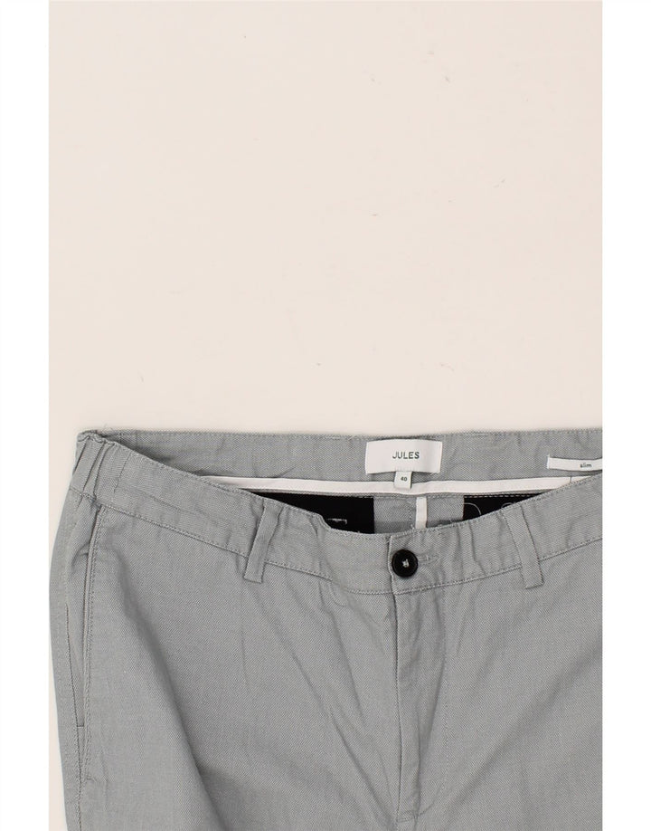 JULES Womens Slim Chino Trousers EU 40 Medium W32 L30 Grey Cotton Vintage Jules and Second-Hand Jules from Messina Hembry 