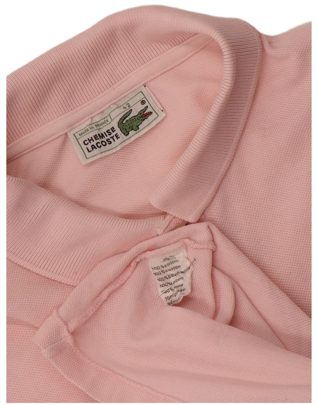 Lacoste Dame Polo Shirt Størrelse 42 Large Pink Bomuld