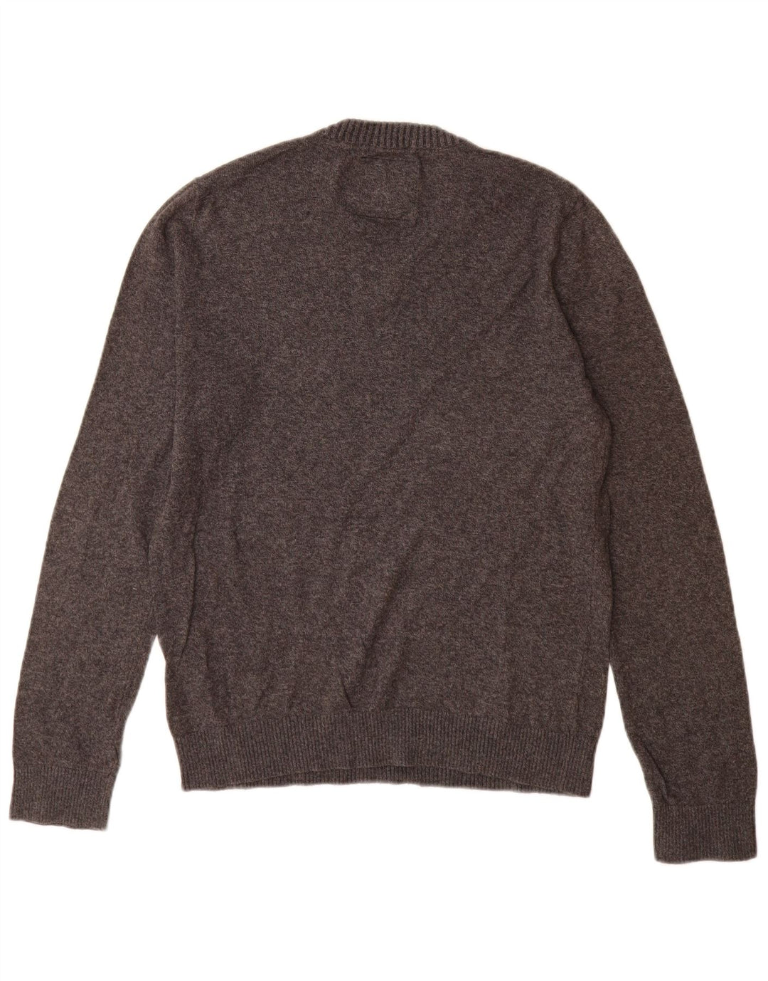 Abercrombie & Fitch Herre V-hals sweater mellemgrå bomuld