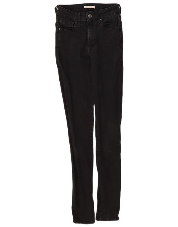 Levi's Dame 721 Skinny Jeans med høj talje W26 L32 Grå Bomuld