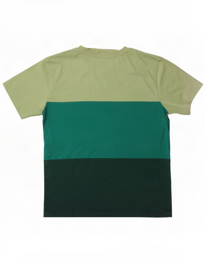 Champion Herre T-shirt Top Medium Grøn Colourblock Bomuld