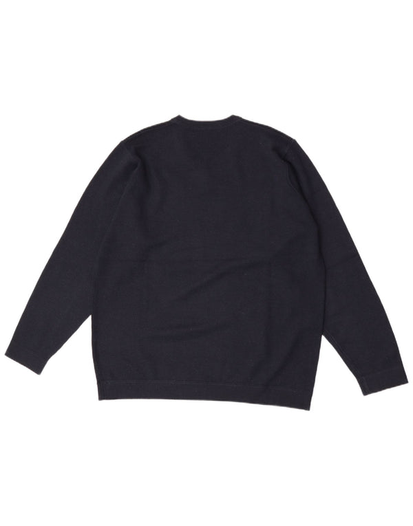 Marks & Spencer Herre V-hals sweater Medium Marineblå Akryl