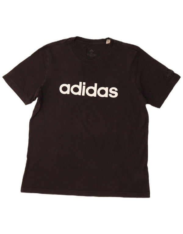 ADIDAS Grafisk T-shirt til mænd, medium sort bomuld