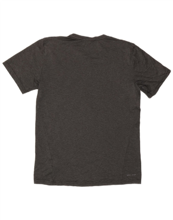 Nike Herre Dri Fit T-shirt Top Medium Grey Flecked Polyester