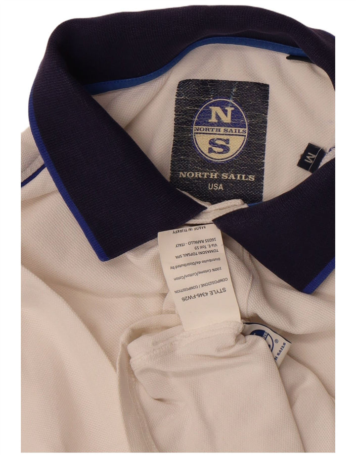 North Sails Herre poloshirt Medium White Colourblock Bomuld