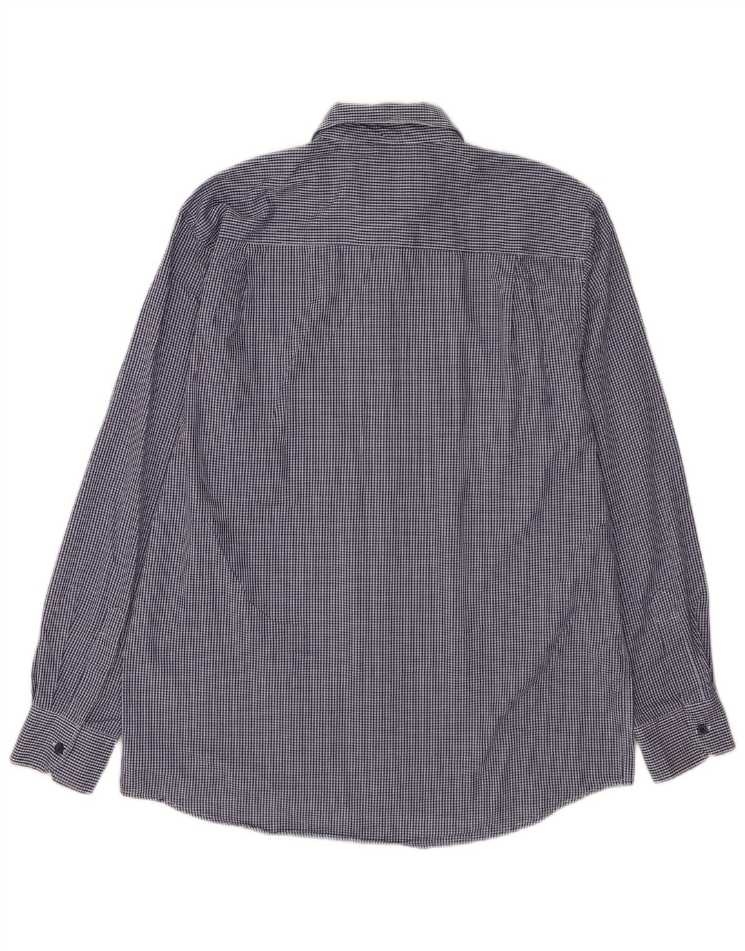 Pierre Cardin Herre Regular Fit skjorte XL Marineblå Gingham Polyester