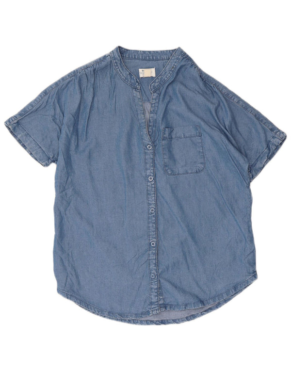 Mountain Warehouse Kortærmet Oversized skjorte til kvinder UK 10 Lille Blå