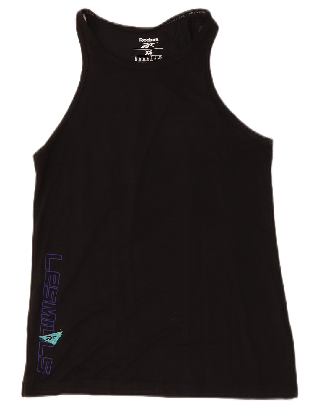 REEBOK Grafisk Vest Top til kvinder 4/6 XS Sort