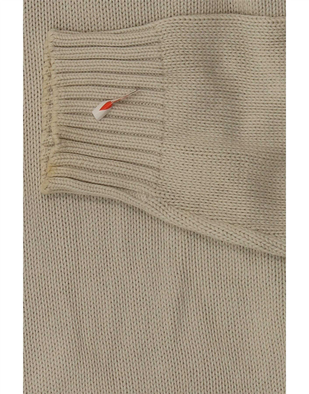Murphy & Nye Herre Zip Neck Jumper Sweater Medium Beige Bomuld