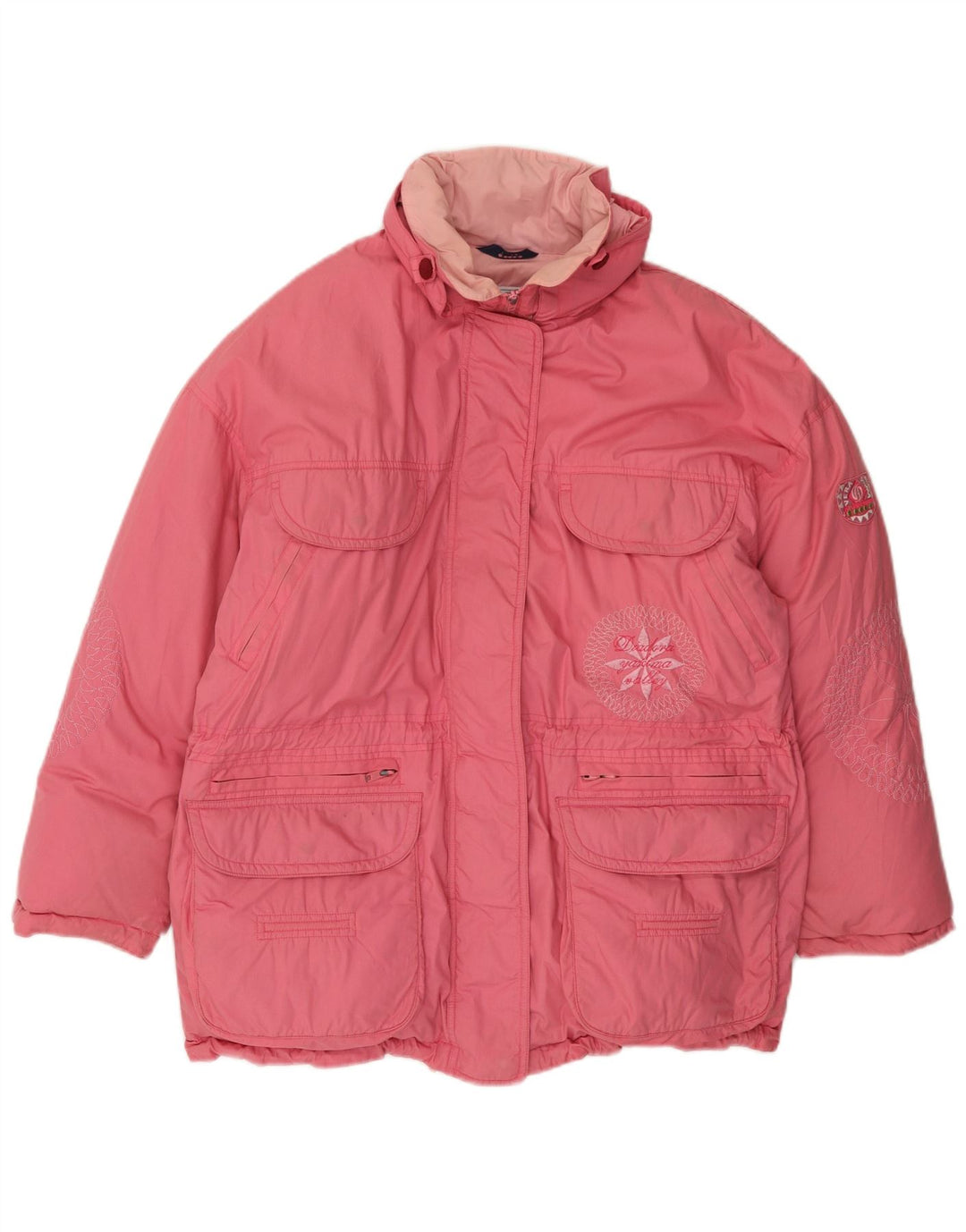 Diadora Kvinders Grafisk Oversized Polstret Jakke UK 10 Lille Pink Polyester