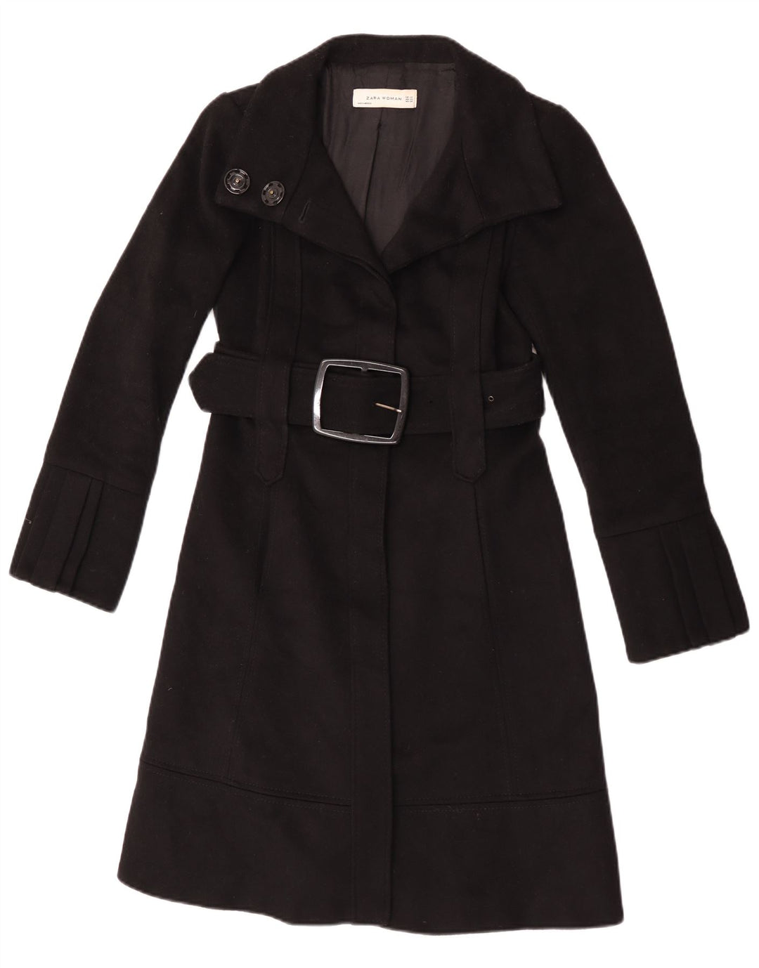 Zara Dame Overfrakke UK 6 XS Sort