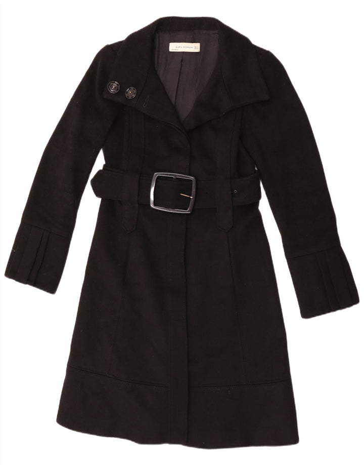 Zara Dame Overfrakke UK 6 XS Sort
